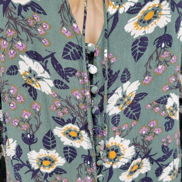 Free People Magic Mystery Tunic Floral Long Bell Sleeve Dress - Picture 5 of 14